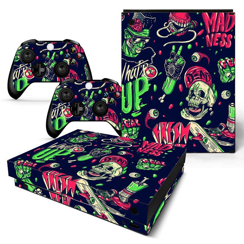 XBOX ONE X sticker game console handle host protective cover middle shell sticker side skull