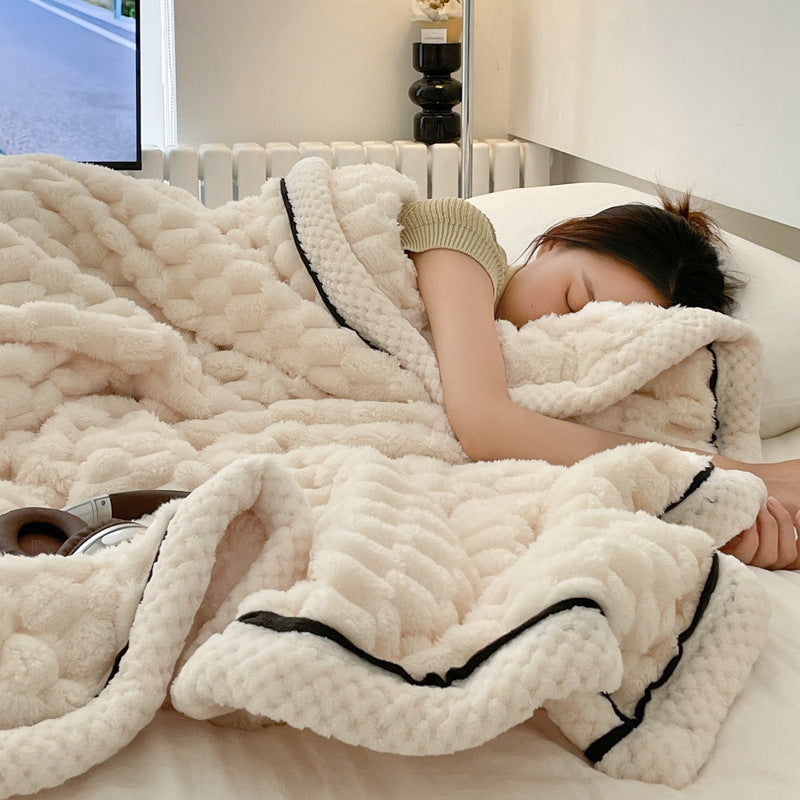 Winter Class A beetle velvet single-layer blanket Beibei velvet bedroom thickened warm multi-functional double-sided velvet blanket wholesale