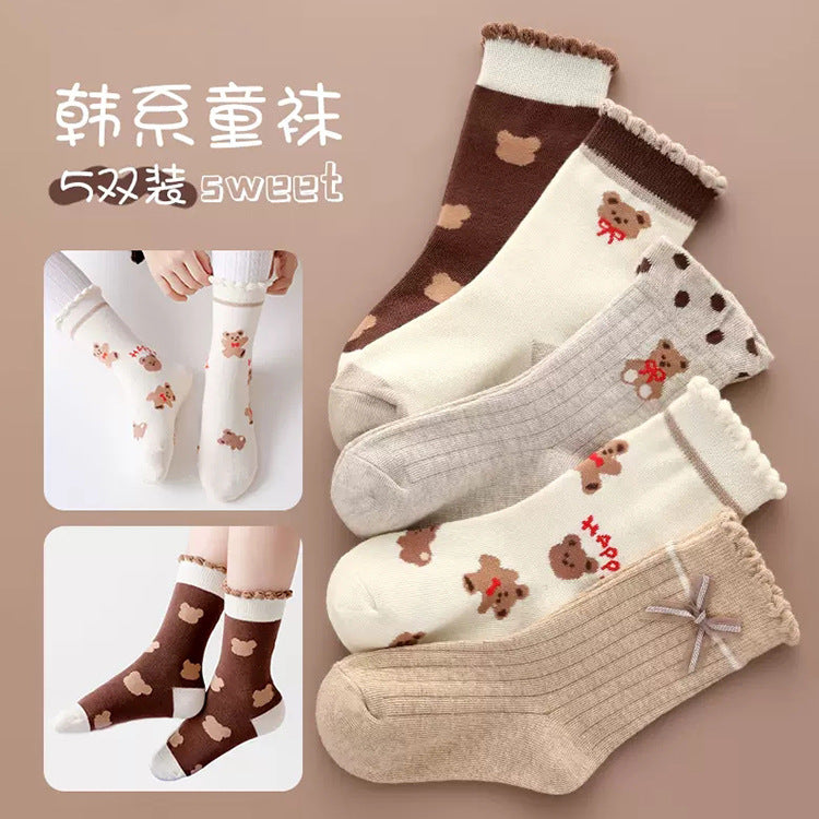 [Hot Style] Children's Socks Women's Spring and Summer New Mesh Thin Korean Style Sports Socks for Boys and Girls Wholesale