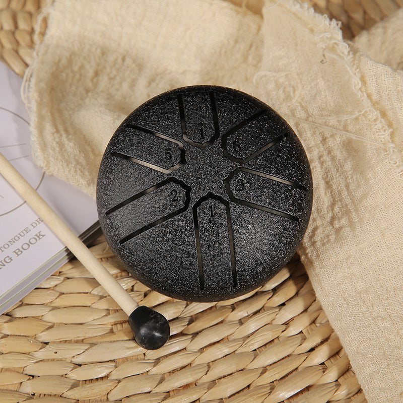 3 inch 6 tone mini hollow drum steel tongue drum hollow drum forget worry drum percussion instrument wholesale hollow drum children's portable musical instrument