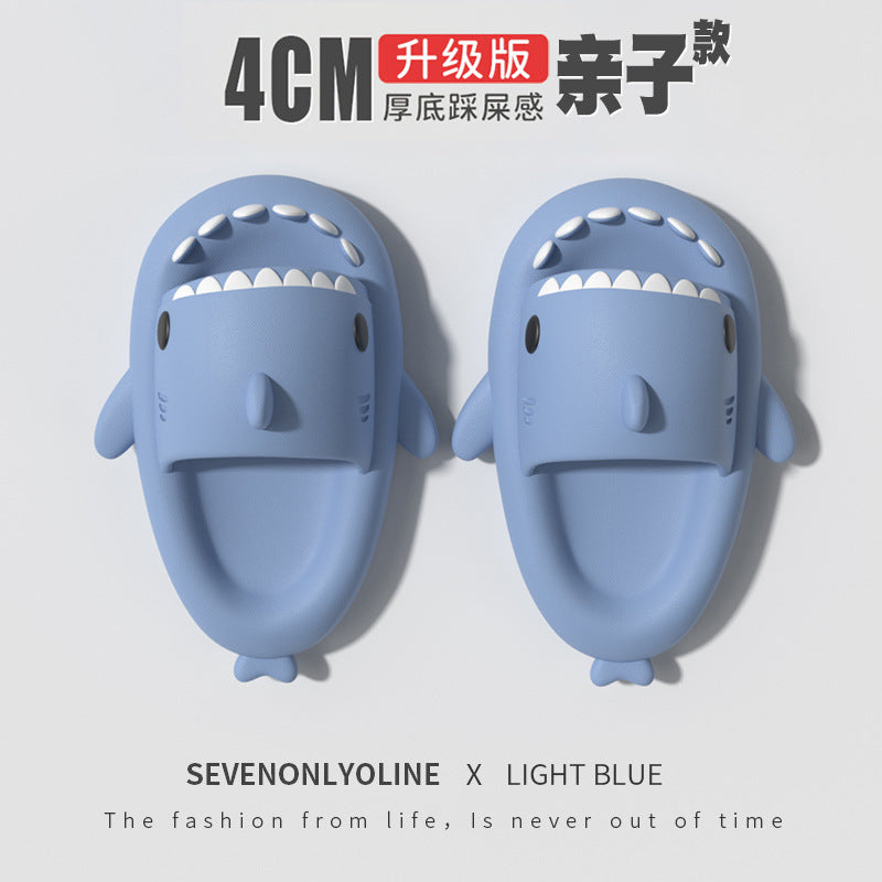 4 cm cartoon shark slippers for child