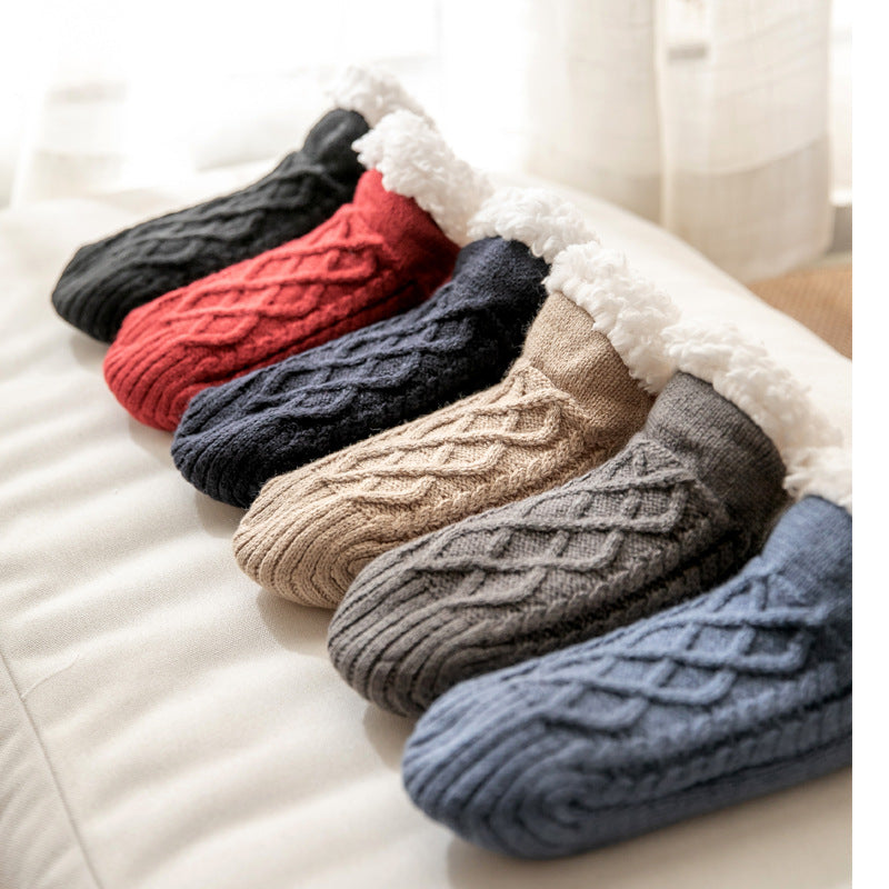 Winter floor socks adult women's home confinement socks snow socks sleep carpet socks leg sets slippers socks men's non-slip