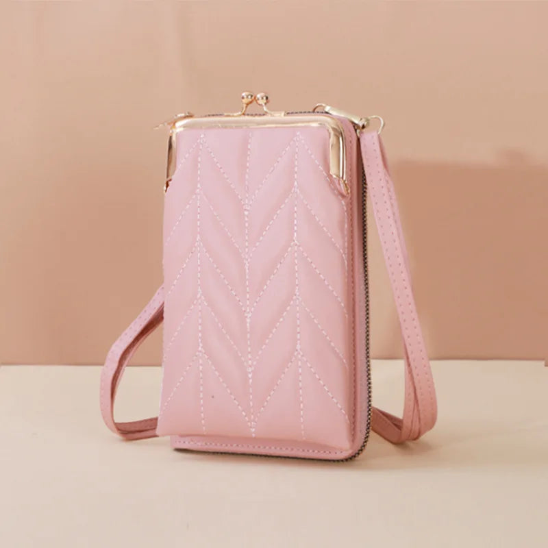 2022 new mobile phone bag Korean version women's bag fashion lock crossbody shoulder bag multi-function shoulder bag mobile phone bag