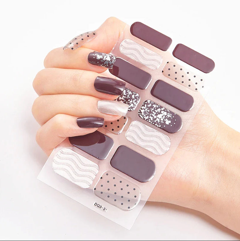 3d Laser Bronzing Craft Nail Applique Nail Sticker