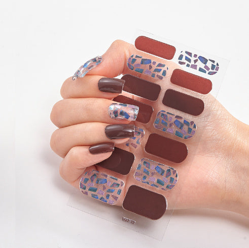 3d Laser Bronzing Craft Nail Applique Nail Sticker