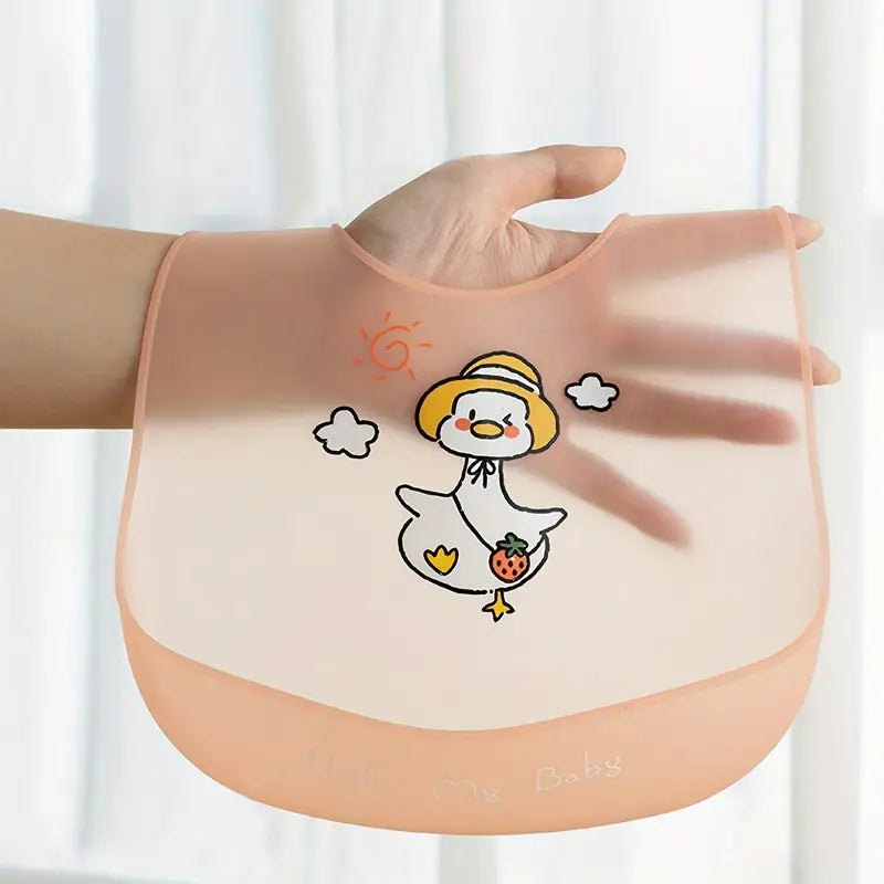 2024 New Baby Silicone Bibs Summer Baby Food Supplement Rice Pocket Saliva Pocket Children's Lightweight Waterproof Bib