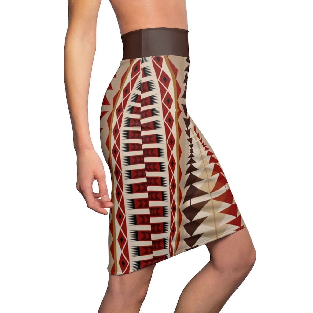 Womens Mini Skirt, High Waisted /multicolor Brown Pencil Skirt