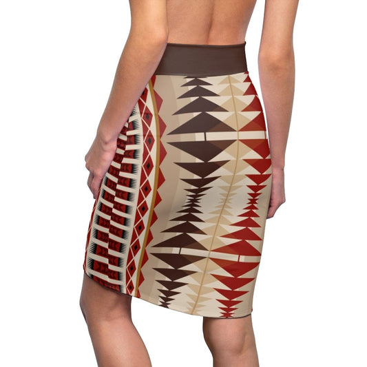 Womens Mini Skirt, High Waisted /multicolor Brown Pencil Skirt